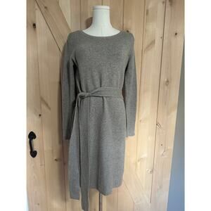Rachel Zoe | Merino Wool Long Sleeve Belted Sweater Dress | Size S